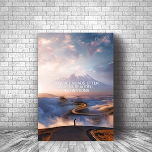 Beautiful Destinations - Mountain Canvas Art Clock Canvas