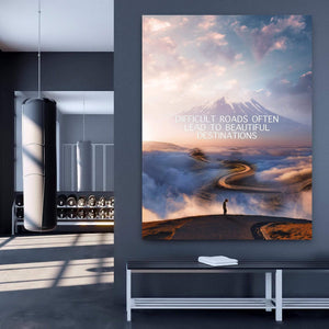 Beautiful Destinations - Mountain Canvas Art Clock Canvas