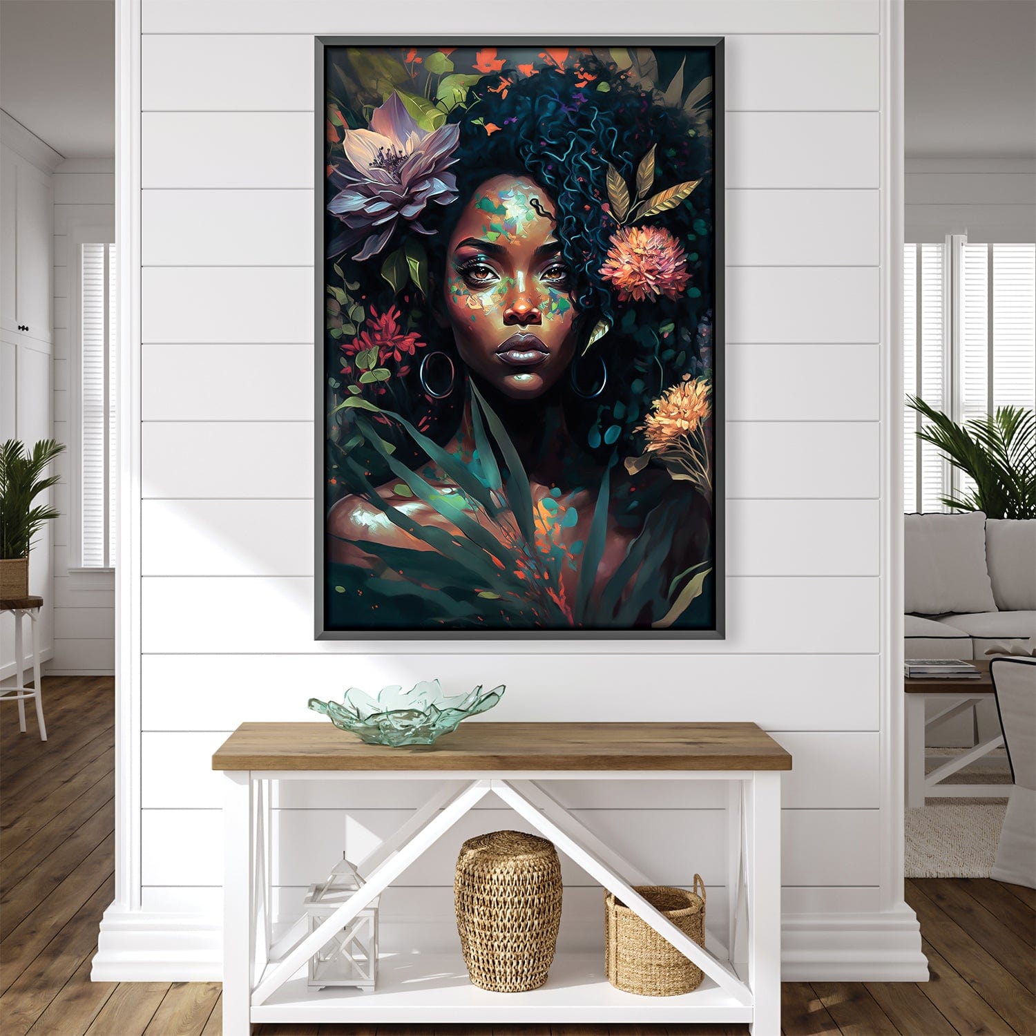 Beauty In The Flowers Canvas Art Clock Canvas