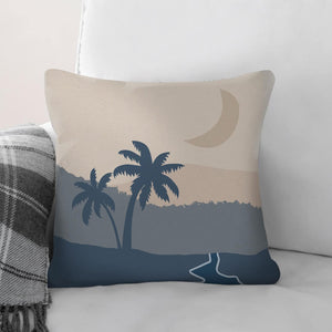 Beige Tropics C Cushion Cushion 45 x 45cm Clock Canvas
