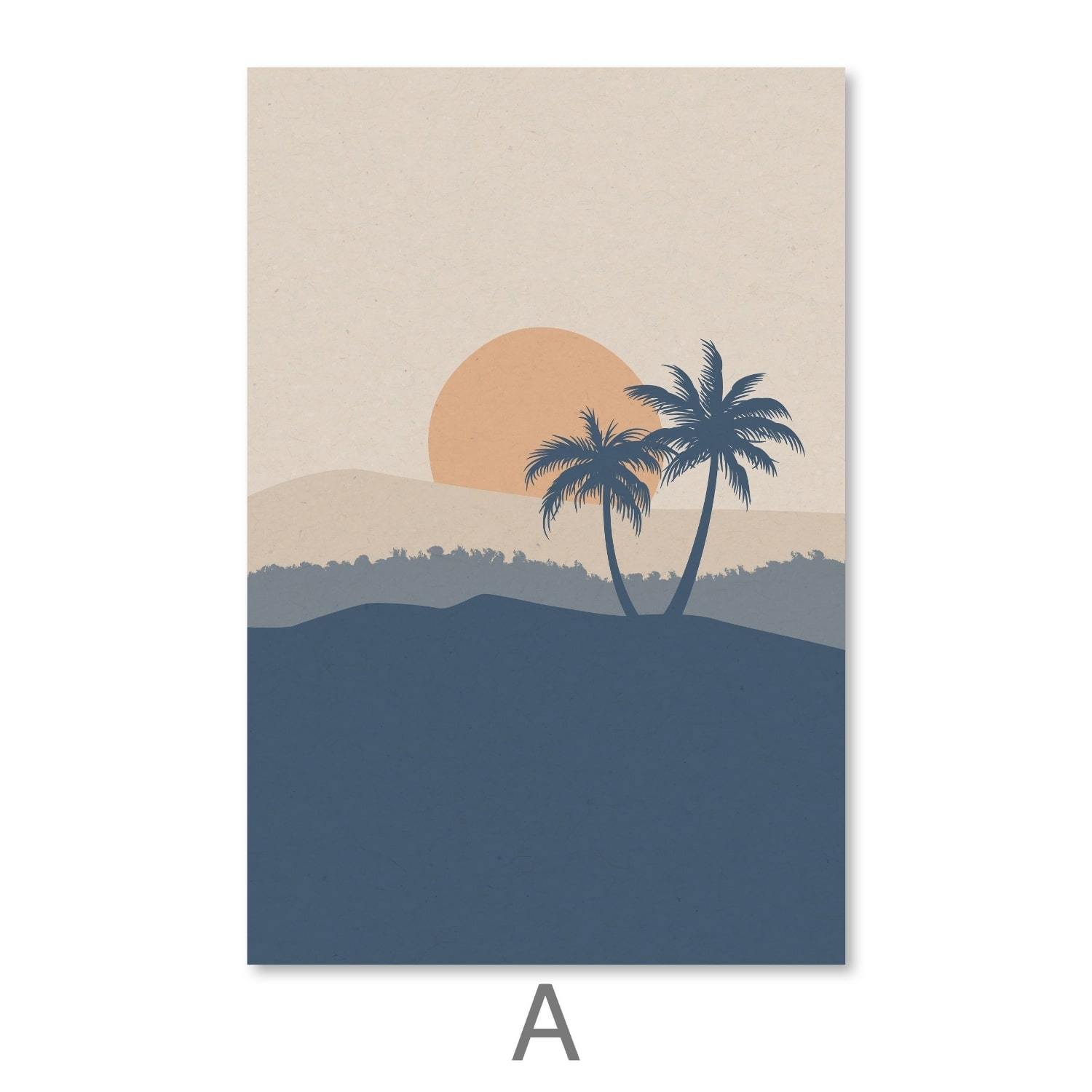 Beige Tropics Canvas Art A / 30 x 45cm / Unframed Canvas Print Clock Canvas