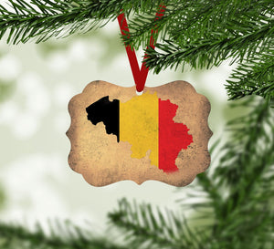 Belgium Ornament Christmas Ornament Victorian 10.8 x 8cm Clock Canvas