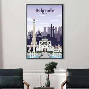 Belgrade Canvas - Studio 324 Art Clock Canvas