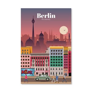 Berlin Canvas - Studio 324 Art Clock Canvas