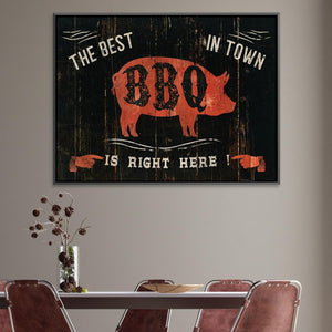Best BBQ Canvas Art 45 x 30cm / Unframed Canvas Print Clock Canvas