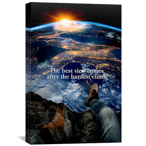 Best Views Canvas Art 30 x 45cm / Standard Gallery Wrap Clock Canvas