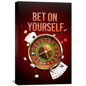 Bet On Yourself Clock Canvas