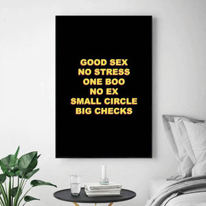 Big Checks - Black Clock Canvas