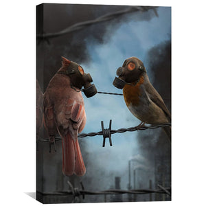 Bird Mask Canvas Art Clock Canvas