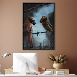 Bird Mask Canvas Art 30 x 45cm / Unframed Canvas Print Clock Canvas