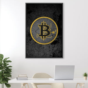 Bitcoin Canvas Art Clock Canvas