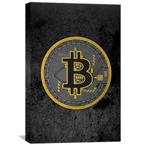 Bitcoin Canvas Art 30 x 45cm / Unframed Canvas Print Clock Canvas