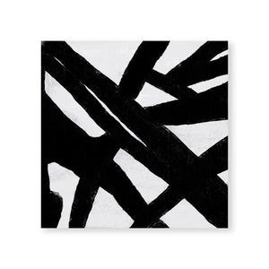 Black Abstracted Canvas Art Clock Canvas