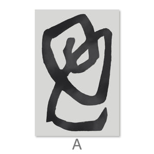 Black and White Impressionism Canvas Art A / 30 x 45cm / Unframed Canvas Print Clock Canvas