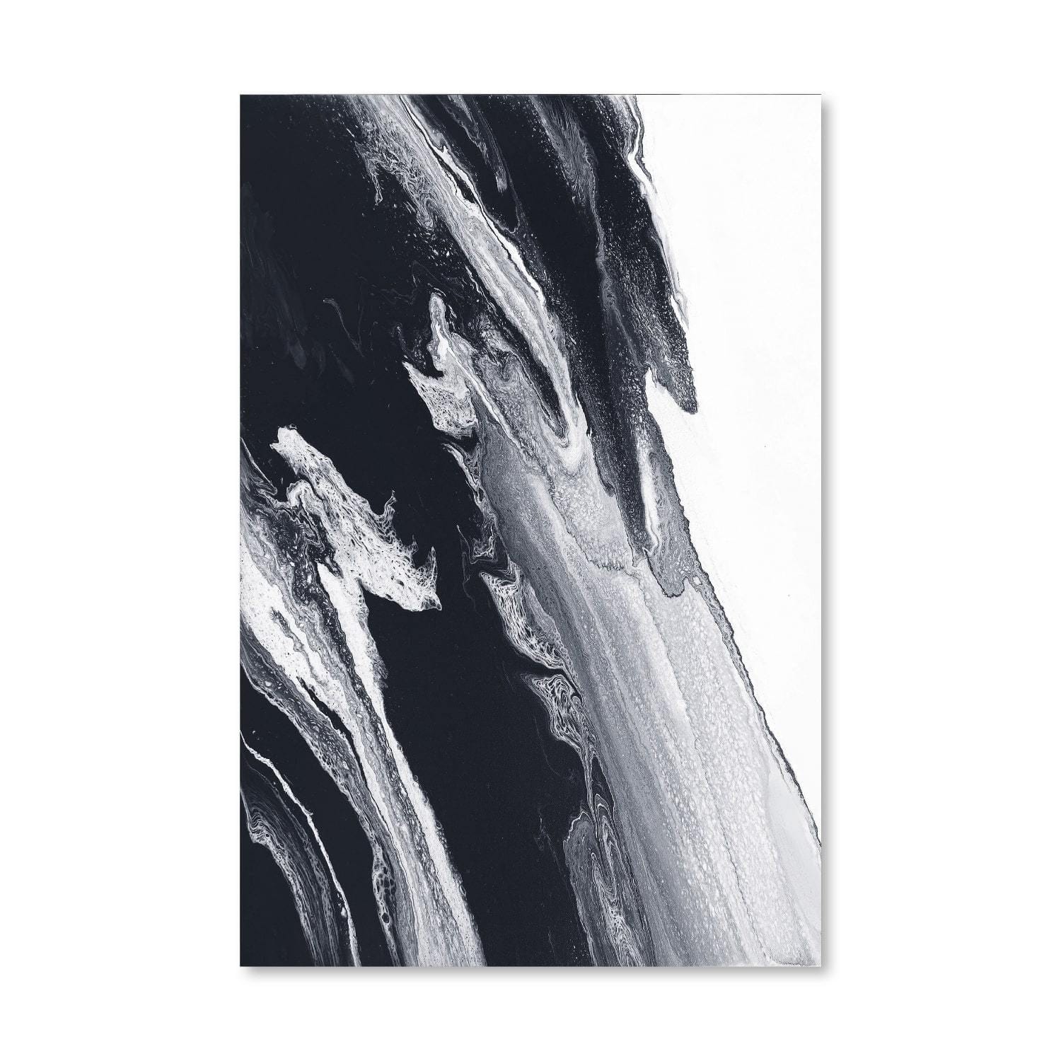 Black And White Storm Canvas Art Clock Canvas
