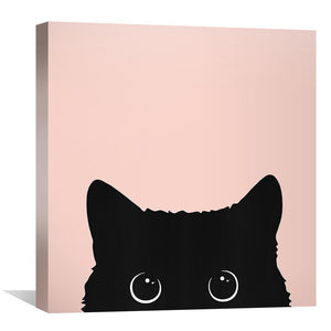 Black Cat 3 Canvas Art Clock Canvas