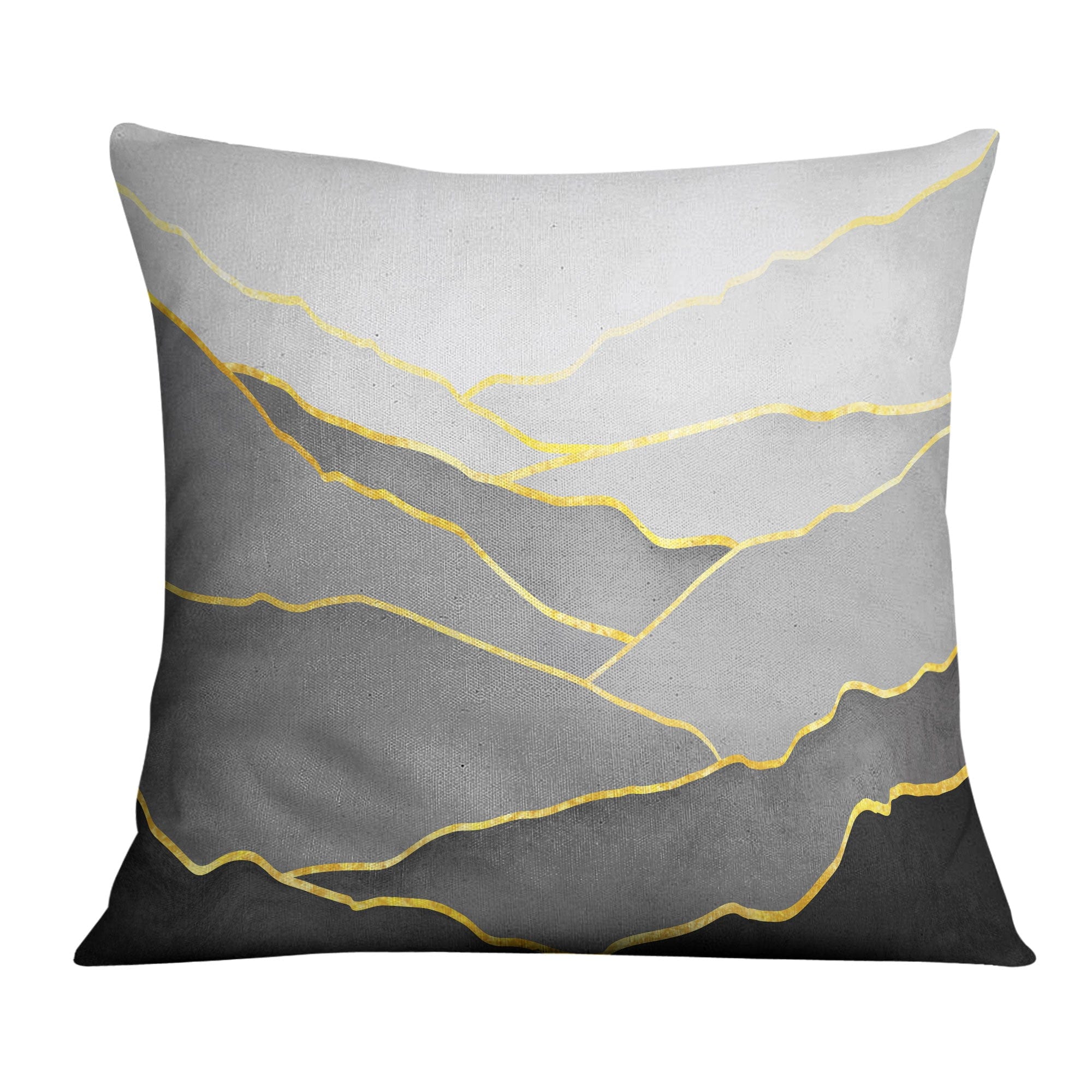 Black Hillside Cushion Cushion 45 x 45cm Clock Canvas