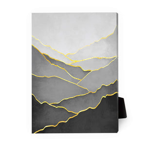 Black Hillside Desktop Canvas Desktop Canvas 13 x 18cm Clock Canvas