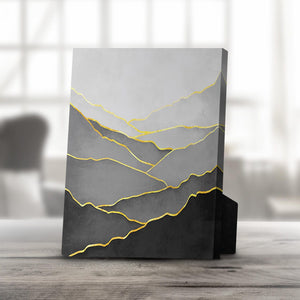 Black Hillside Desktop Canvas Desktop Canvas 20 x 25cm Clock Canvas