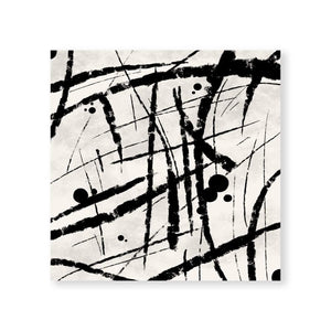 Black Ink Canvas Art Clock Canvas