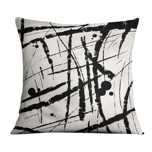 Black Ink Cushion Cushion Cushion Square Clock Canvas