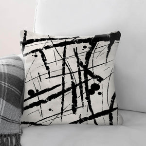 Black Ink Cushion Cushion Cushion Square Clock Canvas