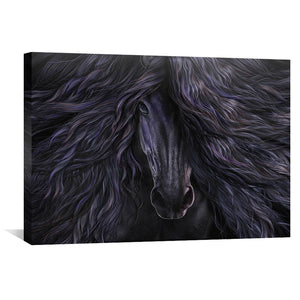 Black Magic Canvas Art 45 x 30cm / Unframed Canvas Print Clock Canvas