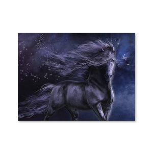 Black Thunder Canvas Art Clock Canvas