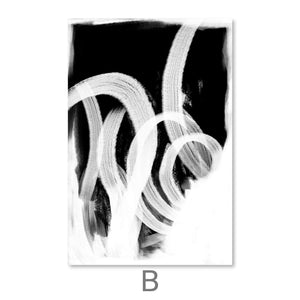 Black Vanilla Canvas Art B / 30 x 45cm / Unframed Canvas Print Clock Canvas