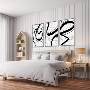 Blanc Black Canvas Art Clock Canvas