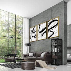 Blanc Black Canvas Art Clock Canvas