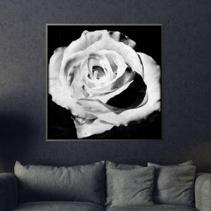 Blanc Bloom Canvas Art Clock Canvas