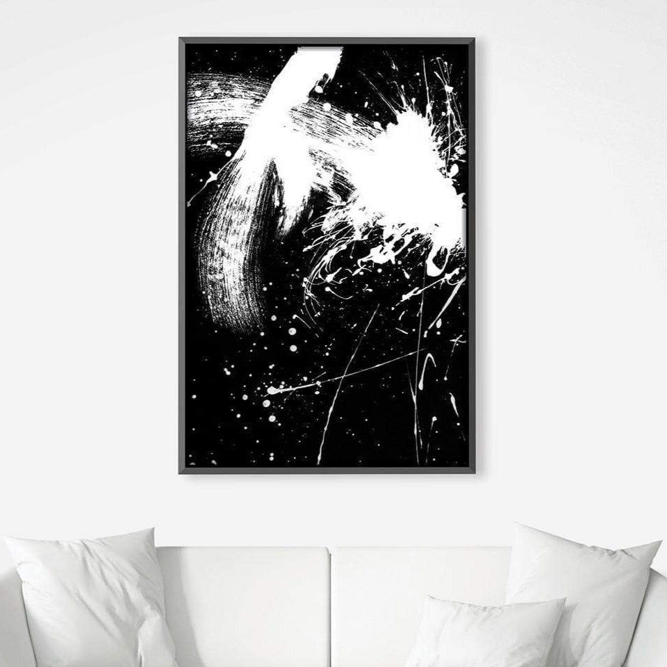 Blanc Paint Canvas Art Clock Canvas