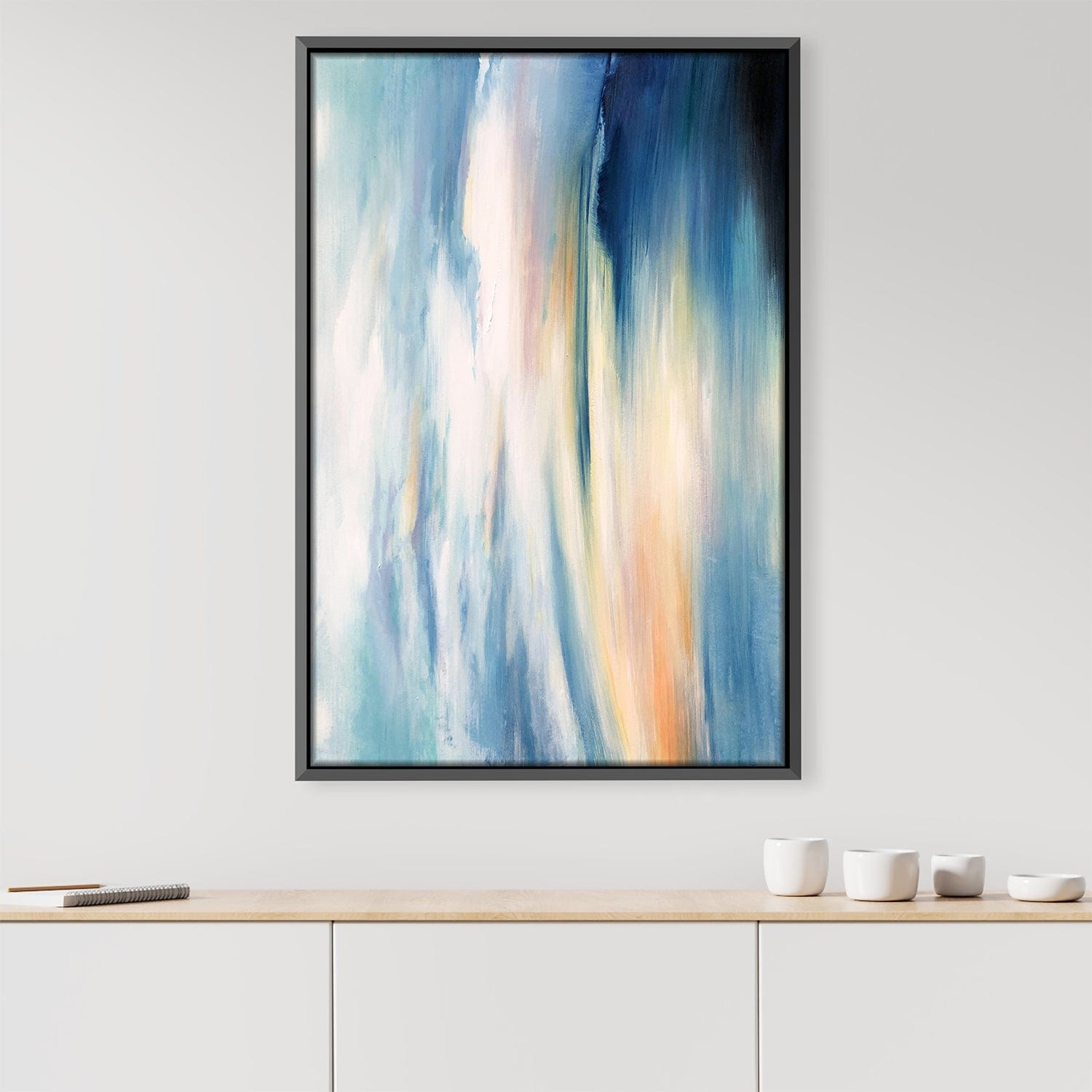 Blended Tranquilityt Oil Painting Oil 30 x 45cm / Oil Painting Clock Canvas
