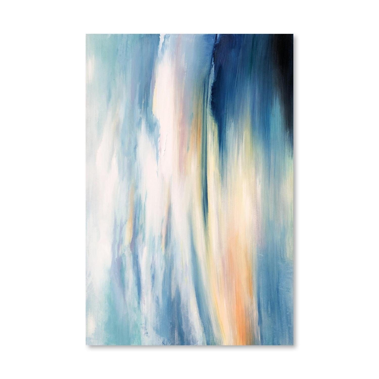 Blended Tranquilityt Oil Painting Oil Clock Canvas