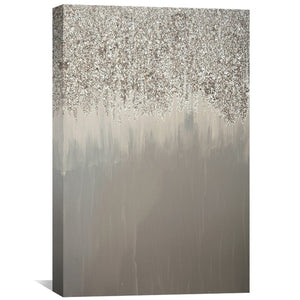 Blue and Silver Shimmer Canvas Art Clock Canvas