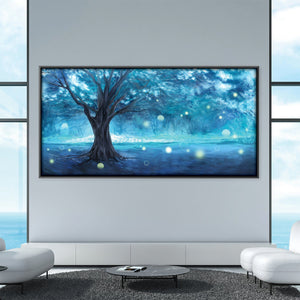 Blue Forest Canvas Art Clock Canvas
