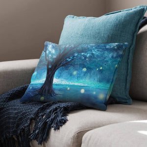 Blue Forest Cushion Cushion 48 x 33cm Clock Canvas