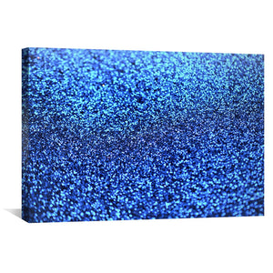 Blue Glitter Canvas Art Clock Canvas