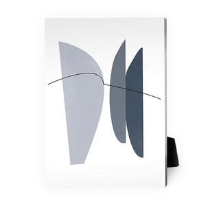 Blue Gray Abstract A Desktop Canvas Desktop Canvas 18 x 13cm Clock Canvas