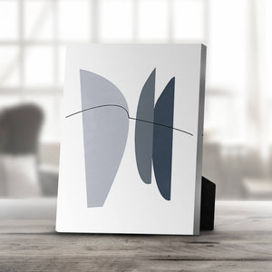 Blue Gray Abstract A Desktop Canvas Desktop Canvas 25 x 20cm Clock Canvas