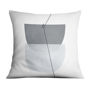 Blue Gray Abstract B Cushion Cushion Cushion Square Clock Canvas