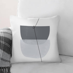 Blue Gray Abstract B Cushion Cushion Cushion Square Clock Canvas