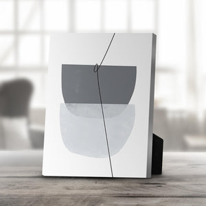 Blue Gray Abstract B Desktop Canvas Desktop Canvas 20 x 25cm Clock Canvas