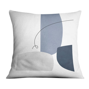 Blue Gray Abstract C Cushion Cushion Cushion Square Clock Canvas
