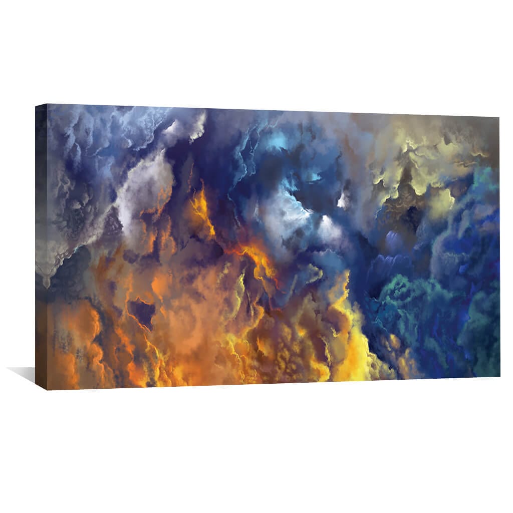 Blue Heaven Canvas Art Clock Canvas