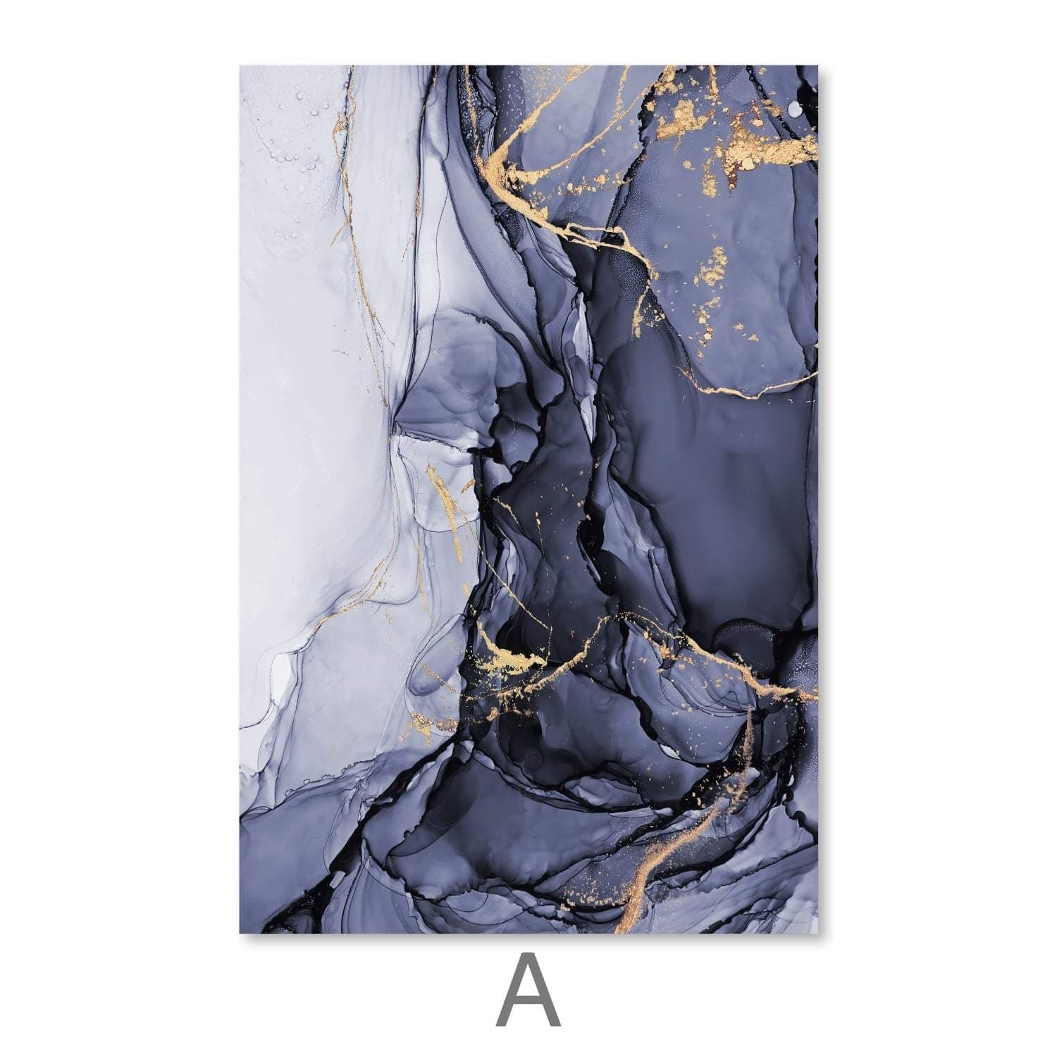 Blue Impression Canvas Art A / 30 x 45cm / Unframed Canvas Print Clock Canvas