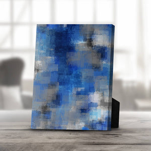 Blue Layers Desktop Canvas Desktop Canvas 20 x 25cm Clock Canvas