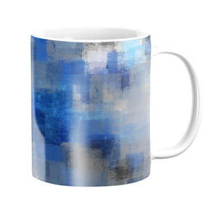 Blue Layers Mug Mug White Clock Canvas