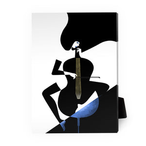 Blue Musician Desktop Canvas Desktop Canvas 18 x 13cm Clock Canvas